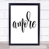 Amore Quote Print Poster Typography Word Art Picture
