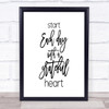 Grateful Heart Quote Print Grateful Heart Quote Print