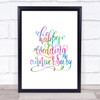 Happy Wedding Anniversary Rainbow Quote Print Happy Wedding Anniversary Rainbow Quote Print
