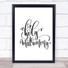 Holy Matrimony Quote Print Poster Typography Word Art Picture