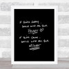 If Your Happy Heart Quote Print Black & White