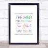 The Mind Replays Rainbow Quote Print