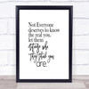 Real You Quote Print Poster Typography Word Art Picture