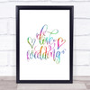 Love Wedding Rainbow Quote Print