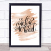 One Love One Heart Quote Print Watercolour Wall Art