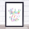 This Is Love Rainbow Quote Print