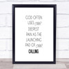 God Often Uses Quote Print Poster Typography Word Art Picture