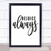 Rejoice Always Quote Typogrophy Wall Art Print