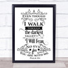 Christian No Fear Quote Typogrophy Wall Art Print