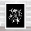 Christmas Enjoy Winter Quote Print Black & White Christmas Enjoy Winter Quote Print Black & White