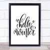 Christmas Hello Winter Quote Print Poster Typography Word Art Picture