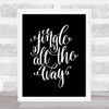 Christmas Jingle All The Way Quote Print Black & White Christmas Jingle All The Way Quote Print Black & White