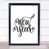 Christmas New Year Quote Print Poster Typography Word Art Picture