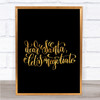 Christmas Santa Let Negotiate Quote Print Black & Gold Wall Art Picture