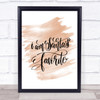 Christmas Santa's Favourite Quote Print Watercolour Wall Art
