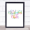 Christmas Xmas Cheer Rainbow Quote Print