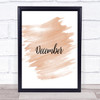 December Quote Print Watercolour Wall Art December Quote Print Watercolour Wall Art