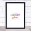 Happy Friday Rainbow Quote Print