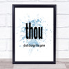 Thou Shalt Change The Game Inspirational Quote Print Blue Watercolour Poster Thou Shalt Change The Game Inspirational Quote Print Blue Watercolour Poster