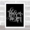 Place In The Sun Quote Print Black & White