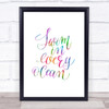 Swim Every Ocean Rainbow Quote Print