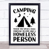 Camping Funny Spend Fortune To Live Homeless Quote Typogrophy Wall Art Print Camping Funny Spend Fortune To Live Homeless Quote Typogrophy Wall Art Print