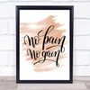 No Pain No Gain Quote Print Watercolour Wall Art