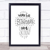 Strong Not Skinny Quote Print Poster Typography Word Art Picture
