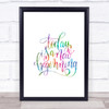 Today Is A New Beginning Rainbow Quote Print