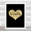 Love Weights Black Gold Quote Typogrophy Wall Art Print