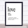 Word Definition Love Quote Print Poster Typography Word Art Picture