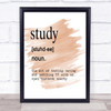 Word Definition Study Quote Print Watercolour Wall Art