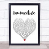 Muse Invincible White Heart Song Lyric Wall Art Print Muse Invincible White Heart Song Lyric Wall Art Print