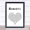Garth Brooks Shameless White Heart Song Lyric Wall Art Print