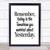 Tomorrow You Quote Print Poster Typography Word Art Picture