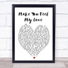 Make You Feel My Love Adele Heart Quote Song Lyric Print