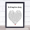 Redemption Song Bob Marley Heart Quote Song Lyric Print