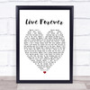 Live Forever Oasis Heart Quote Song Lyric Print