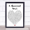 A Thousand Years Christina Perri Quote Song Lyric Heart Print
