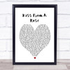 Kiss From A Rose Seal Heart Song Lyric Quote Print