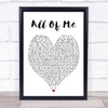 All Of Me John Legend Heart Song Lyric Quote Print