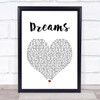 Gabrielle Dreams Heart Song Lyric Quote Print