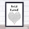 Jason Mraz Best Friend Heart Song Lyric Quote Print