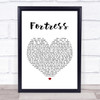 Queens of the Stone Age Fortress Heart Song Lyric Quote Print
