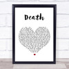 White Lies Death Heart Song Lyric Quote Print