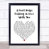 UB40 (I Can't Help) Falling In Love With You Heart Song Lyric Quote Print