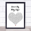Jim Brickman Love Of My Life Heart Song Lyric Quote Print