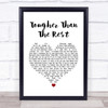 Bruce Springsteen Tougher Than The Rest White Heart Song Lyric Quote Print