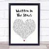 Tinie Tempah Written In The Stars White Heart Song Lyric Quote Print