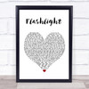 Jessie J Flashlight Heart Song Lyric Quote Print